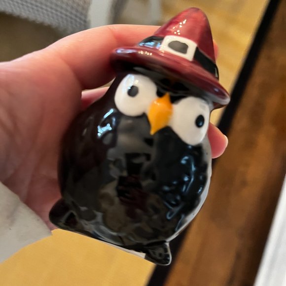 Owl Salt and Pepper Shaker Set of 4 with Two Holes Each and Rubber Stoppers (x) - Picture 6 of 11